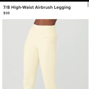 Alo 7/8 airbrush highwasted leggings Size small. Only worn twice.